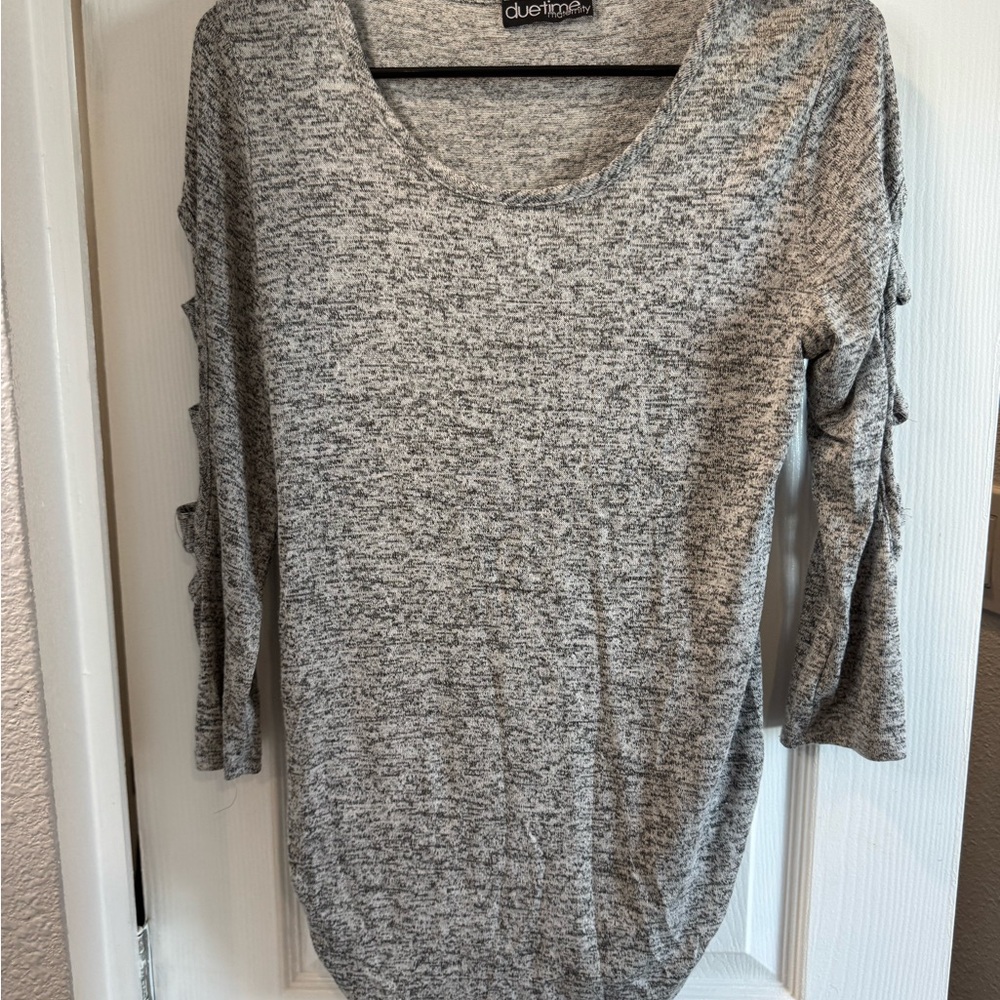 4/$15 Maternity Gray 3/4 Sleeve Top